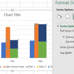 Select Stacked Chart and Change Format Dialog Box