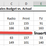 Clustered Stacked Column Chart Optional Insert Row for Gap